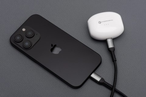 Kabel USB-C do USB-C Forcell 240W 5A PD QC 4.0 Nylon 2m Laptop Turbo