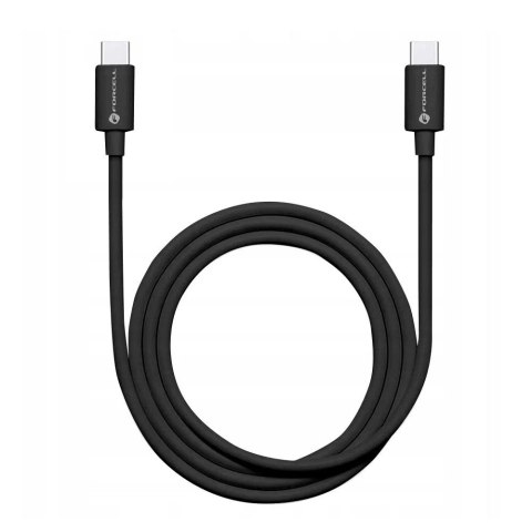 Kabel USB-C do USB-C Forcell PD 48W QC 2.0 1m TPE Sync Tuba Czarny