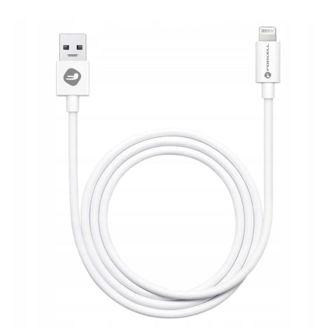 Kabel USB do Lightning Forcell 1m 1A TPE Biały iPhone iPad AirPods
