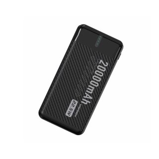 POWERBANK DENMEN BATERIA AWARYJNA CZARNA 20000mAh DP41 USC + TYP-C