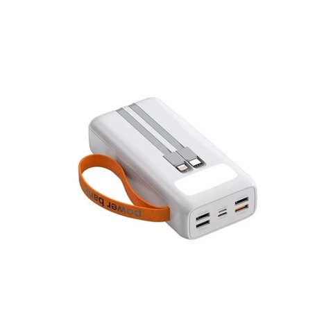 Powerbank DENMEN DP31 30000 mAh 4xUSB USB-C PD LED Lampa 2xKabel