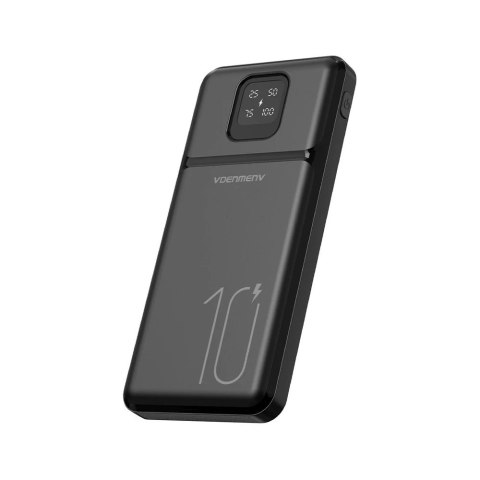 Powerbank DENMEN DP38 10000 mAh Czarny LED 2xUSB Szybkie Ładowanie