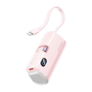 Powerbank Vention Pink 4800mAh 22.5W LED Lightning USB-C Różowy Kompaktowy