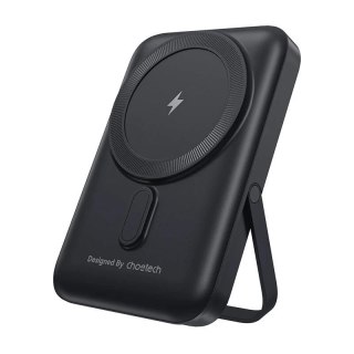 Powerbank magnetyczny Choetech Black 10000mAh 20W PD + podstawka Czarny