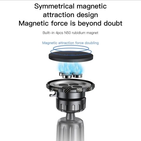 Uchwyt Samochodowy FORCELL F-GRIP MagElite magnetyczny do kratki czarny