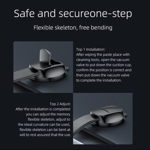 Uchwyt Samochodowy Ładowarka MagFlex magnetyczny MagSafe czarny