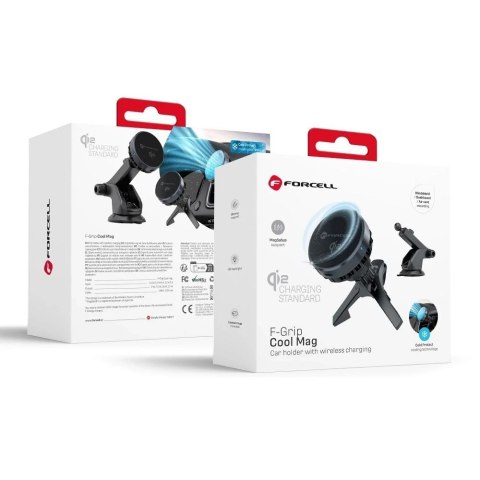 Uchwyt Samochodowy z Ładowarką Indukcyjną Forcell Cool Mag Qi2 MagSafe 15W