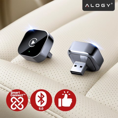 Adapter Bezprzewodowy Apple CarPlay i Android Auto do Auta, Plug & Play z Portem USB-A + Przejściówka USB-C, Szybkie Połączenie 