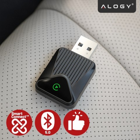 Adapter Bezprzewodowy Apple CarPlay i Android Auto do Auta, Plug & Play z Portem USB-A + Przejściówka USB-C, Szybkie Połączenie 