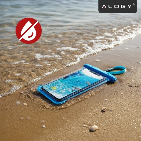 Etui Wodoodporne Uniwersalne IPX8 do Telefonów do 6.5", Wodoszczelna Ochrona na Plażę, Basen i Kajak, Dotykowy Front i Pasek na 