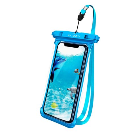 Etui Wodoodporne Uniwersalne IPX8 do Telefonów do 6.5", Wodoszczelna Ochrona na Plażę, Basen i Kajak, Dotykowy Front i Pasek na 