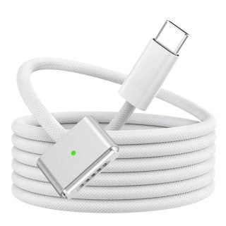 Kabel zasilający USB-C do MagSafe 3 - szybkie ładowanie 140W, przewód 2 m, do Apple MacBook, wytrzymały i bezpieczny - Alogy Pow