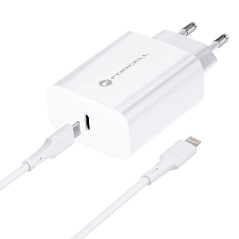 Ładowarka Forcell 20W USB-C PD QC 4.0 + Kabel Lightning do iPhone 12 13 14