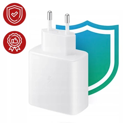 Ładowarka Sieciowa oryginalna Samsung EP-TA845 Szybkie Ładowanie Fast Charge 45W Biała