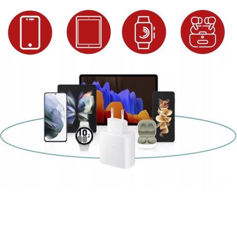 Ładowarka Sieciowa oryginalna Samsung EP-TA845 Szybkie Ładowanie Fast Charge 45W Biała