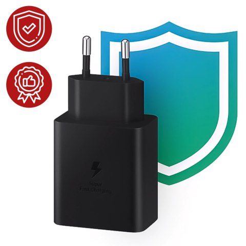 Ładowarka Sieciowa oryginalna Samsung EP-TA845 Szybkie Ładowanie Fast Charge 45W Czarna