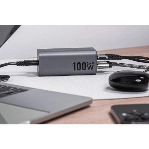 Ładowarka biurkowa Forcell GaN III 100W 2xUSB-C 2xUSB-A PD QC SFC