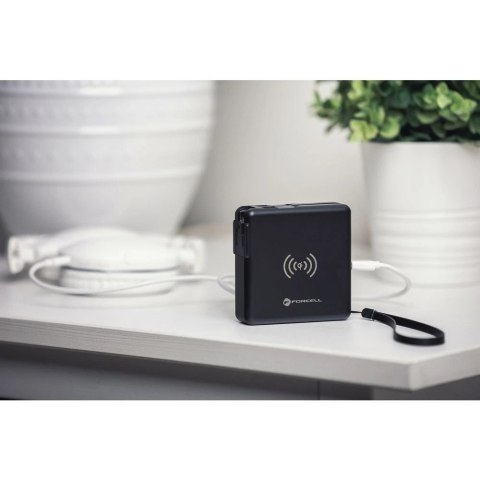 Ładowarka podróżna POWERBANK Forcell 5w1 10000mAh PD QC Wireless