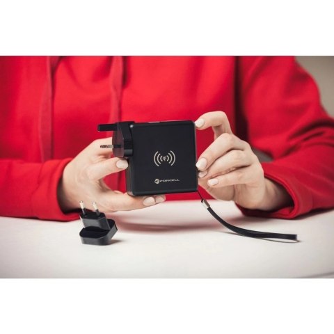 Ładowarka podróżna POWERBANK Forcell 5w1 10000mAh PD QC Wireless