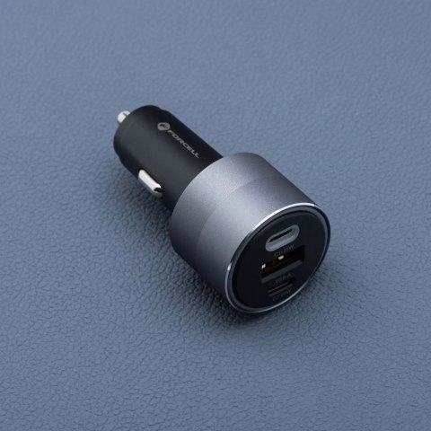 Ładowarka samochodowa Forcell 65W 2xUSB-C + USB-A Szybkie Ładowanie