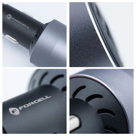 Ładowarka samochodowa Forcell 85W 2xUSB-C + USB-A Szybkie Ładowanie