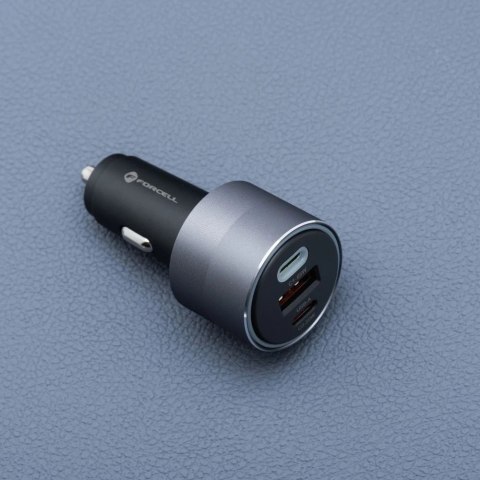 Ładowarka samochodowa Forcell 85W 2xUSB-C + USB-A Szybkie Ładowanie