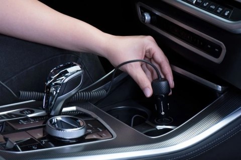 Ładowarka samochodowa Forcell Carbon 38W USB-C + USB QC 3.0 PD Kabel 1,5m