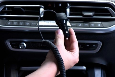 Ładowarka samochodowa Forcell Carbon 38W USB-C + USB QC 3.0 PD Kabel 1,5m