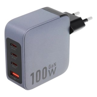 Ładowarka sieciowa Forcell GaN 100W 3xUSB-C 1xUSB-A PD QC SFC