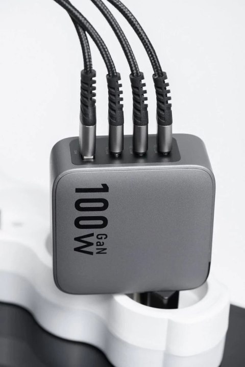 Ładowarka sieciowa Forcell GaN 100W 3xUSB-C 1xUSB-A PD QC SFC