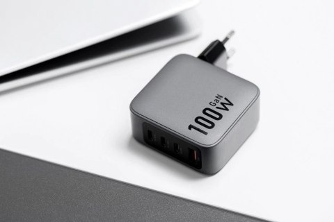 Ładowarka sieciowa Forcell GaN 100W 3xUSB-C 1xUSB-A PD QC SFC