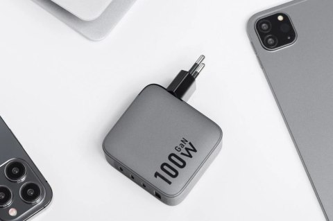 Ładowarka sieciowa Forcell GaN 100W 3xUSB-C 1xUSB-A PD QC SFC