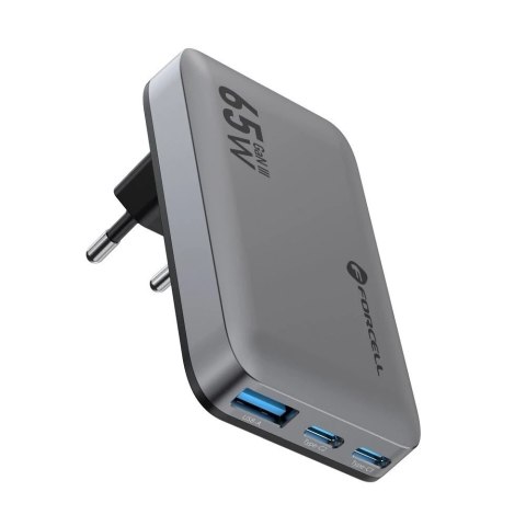 Ładowarka sieciowa Forcell GaN III 65W 2xUSB-C + USB-A PD QC SFC