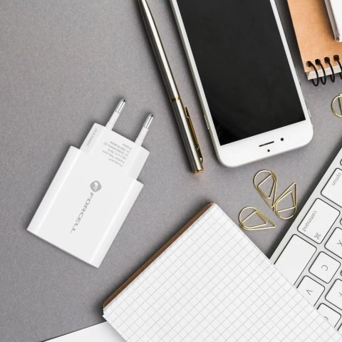 Ładowarka sieciowa USB-C 25W PD QC 4.0 Szybka Forcell do Samsung iPhone