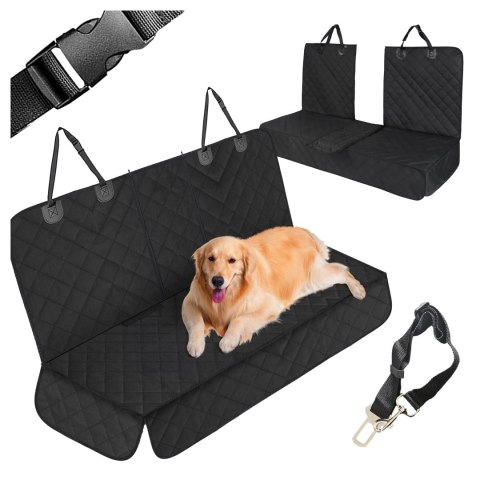 Mata Ochronna na Siedzenie Samochodowe XXL Pokrowiec na Tył Fotel, Osłona do Auta pod Fotelik, dla Psa i Zwierząt, Duża, Alogy S