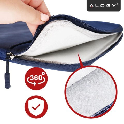 Torba Wsuwka Uniwersalna na tablet laptop 12-13" z Smyczką i Kieszonką, Ochronna, Wodoodporna, Miękkie Wnętrze Alogy SleeveBag™ 
