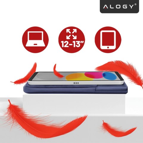 Torba Wsuwka Uniwersalna na tablet laptop 12-13" z Smyczką i Kieszonką, Ochronna, Wodoodporna, Miękkie Wnętrze Alogy SleeveBag™ 