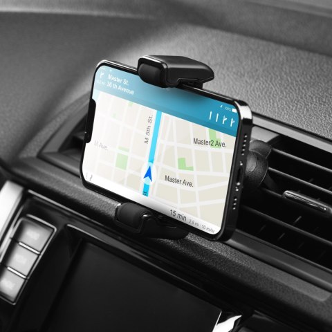 Uchwyt samochodowy FORCELL F-GRIP Carbon H-CF509 do kratki czarny