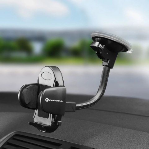 Uchwyt samochodowy Forcell Oval 2w1 Ramię 17 cm Szyba/Kratka Zaciskowy