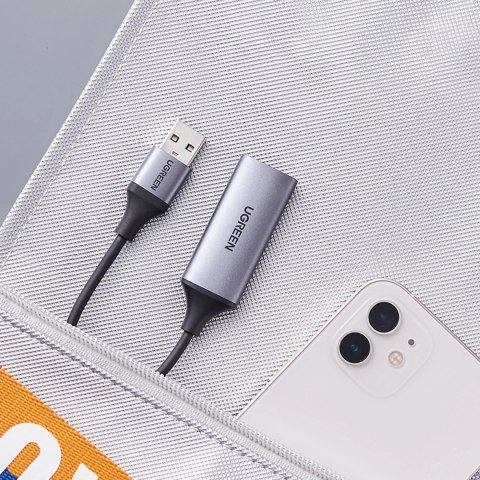 Adapter Ugreen CM489 HDMI do USB-A/USB-C Grabber 1080p 30Hz Szary