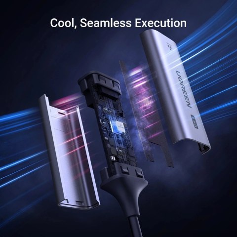 Adapter Ugreen CM648 USB-C do Ethernet RJ45 2.5G Plug&Play Szary