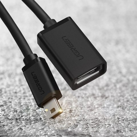 Adapter Ugreen US249 mini USB-B do USB-A OTG 10 cm 480 Mbps Czarny