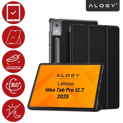 Etui do Lenovo IdeaTab Pro / Pro MT 12.7" TB-373, Ochronne z Klapką i Miejscem na Rysik, Składana Okładka Bumper, Alogy BookGuar