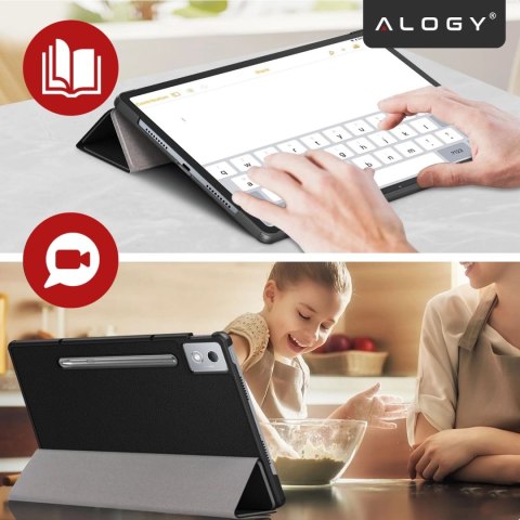Etui do Lenovo IdeaTab Pro / Pro MT 12.7" TB-373, Ochronne z Klapką i Miejscem na Rysik, Składana Okładka Bumper, Alogy BookGuar