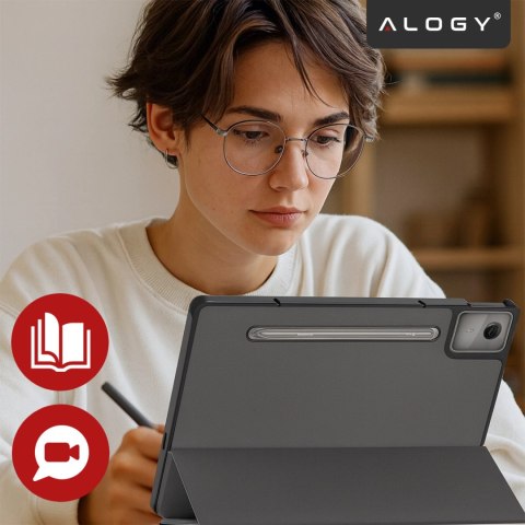 Etui do Lenovo IdeaTab Pro / Pro MT 12.7" TB-373, Ochronne z Klapką i Miejscem na Rysik, Składana Okładka Bumper, Alogy BookGuar