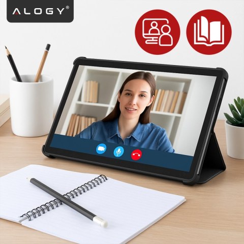 Etui do Lenovo Tab 10.1 TB-311, Smukłe Ochronne z Klapką, Składana Okładka Slim, Alogy BookGuard™ - Czarne