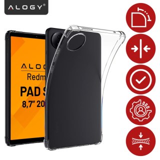 Etui do Redmi Pad SE 8.7" Przezroczyste, Ochronne, Hybrydowe, Wzmocnione Narożniki, Smukłe i Lekkie, Alogy FlexiShield™ ShockPro