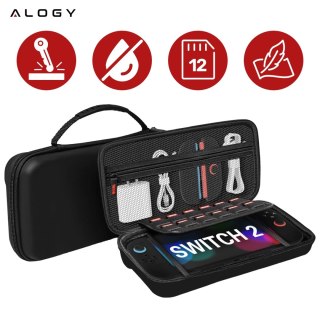 Pokrowiec Etui do Nintendo Switch 2 2025 Torba Ochronna Twarda EVA, Wodoodporna, Lekka, z Uchwytami i przegrodami akcesoria Alog