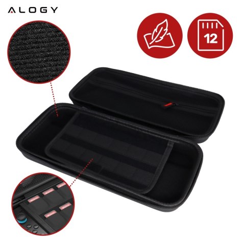 Pokrowiec Etui do Nintendo Switch 2 2025 Torba Ochronna Twarda EVA, Wodoodporna, Lekka, z Uchwytami i przegrodami akcesoria Alog