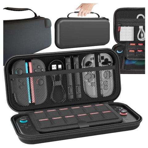 Pokrowiec Etui do Nintendo Switch 2 2025 Torba Ochronna Twarda EVA, Wodoodporna, Lekka, z Uchwytami i przegrodami akcesoria Alog